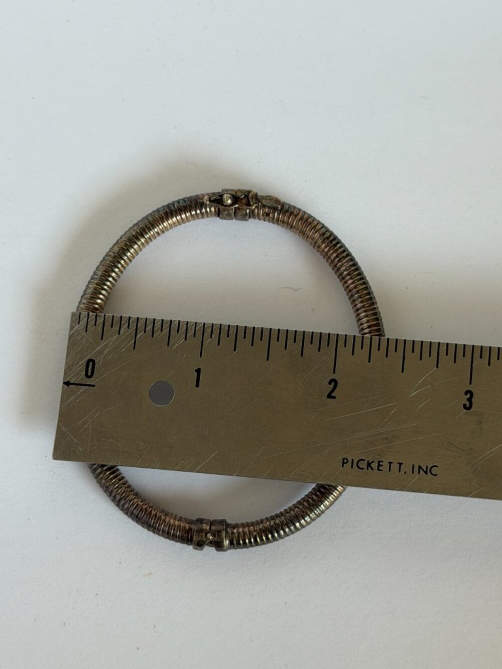 Vintage Italian 925 Sterling Silver Tubogas / Gas Pipe Bracelet - Picture 8 of 9
